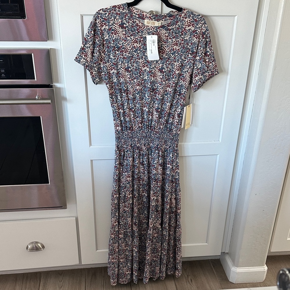 NWT Nation LTD Multicolor Floral Midi Dress